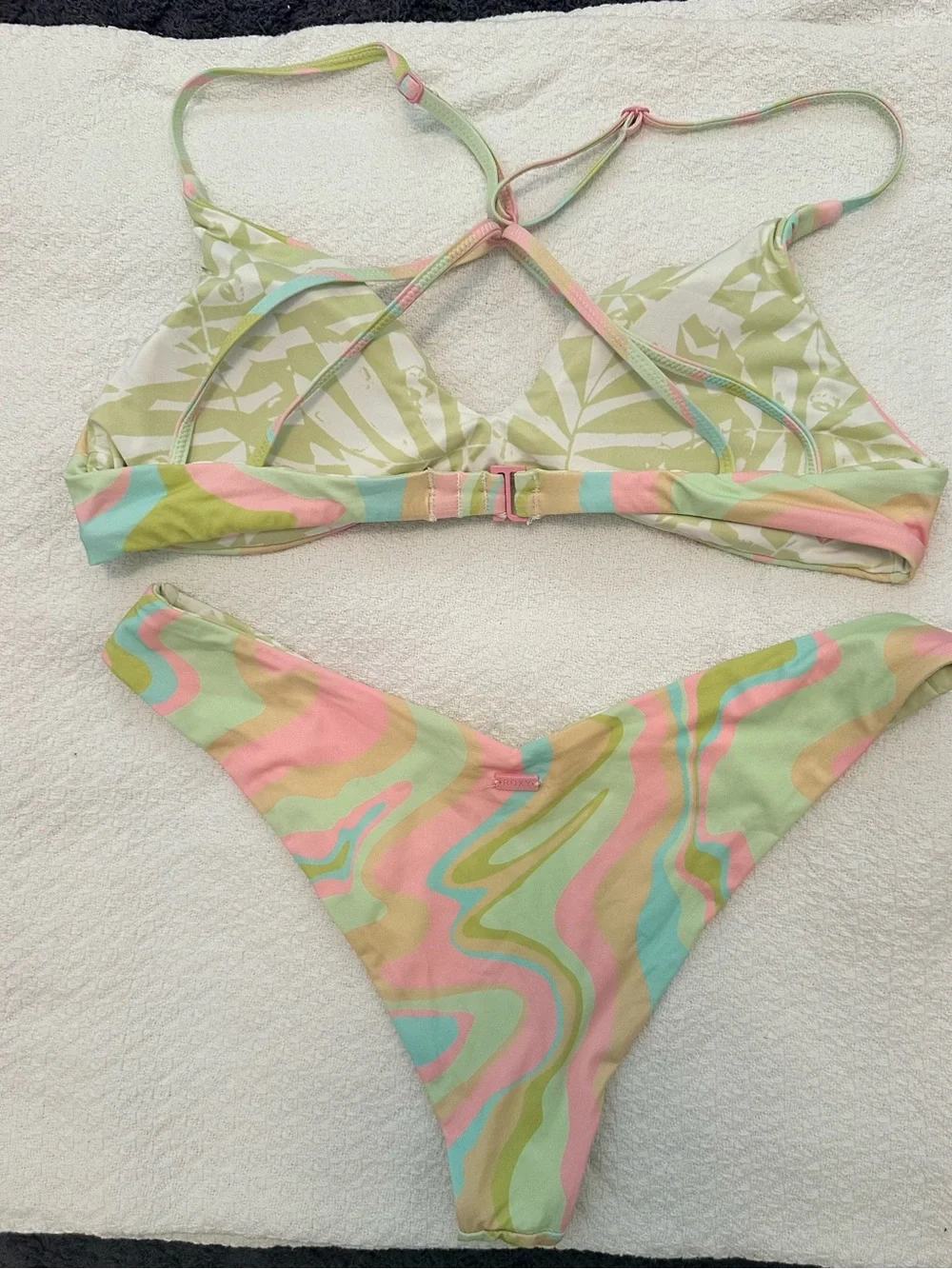 ROXY Reversible Bikini Set Tropics Hype Pastel Ambrosia Swirl, M/L